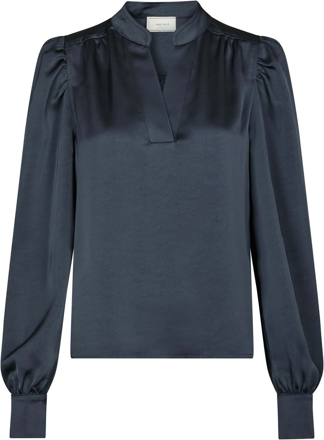 Neo Noir Blouse Rosslyn Heavy Sateen  Blauw