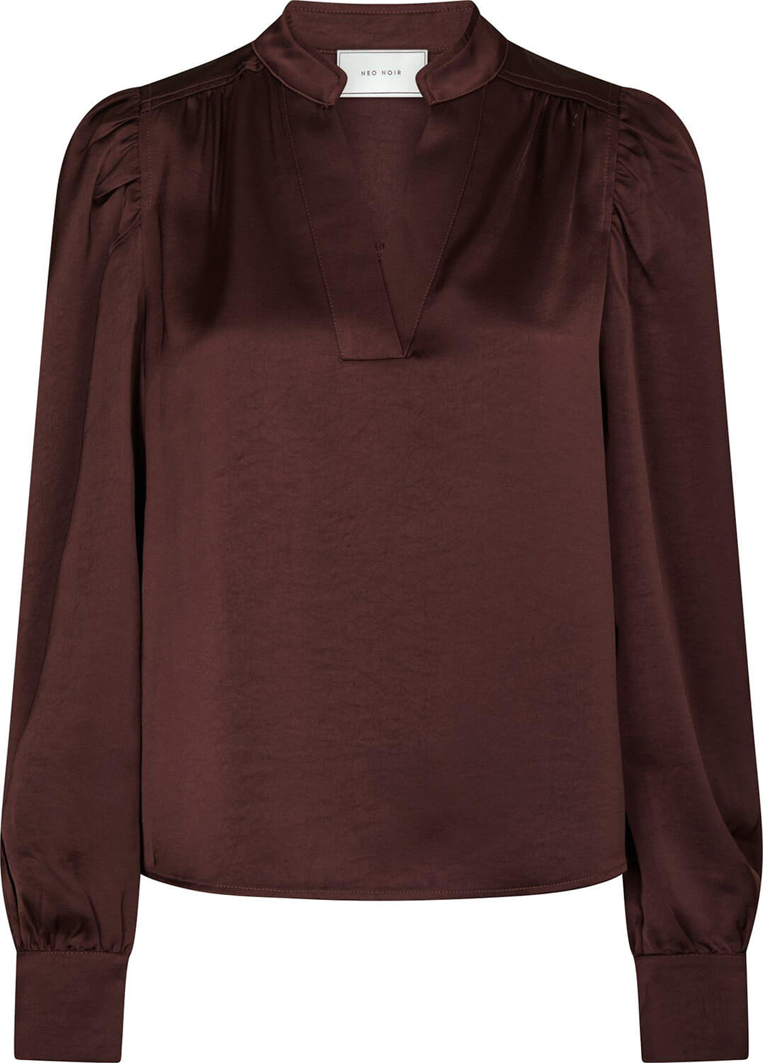 Neo Noir Blouse Rosslyn Heavy Sateen  Bordeaux Rood