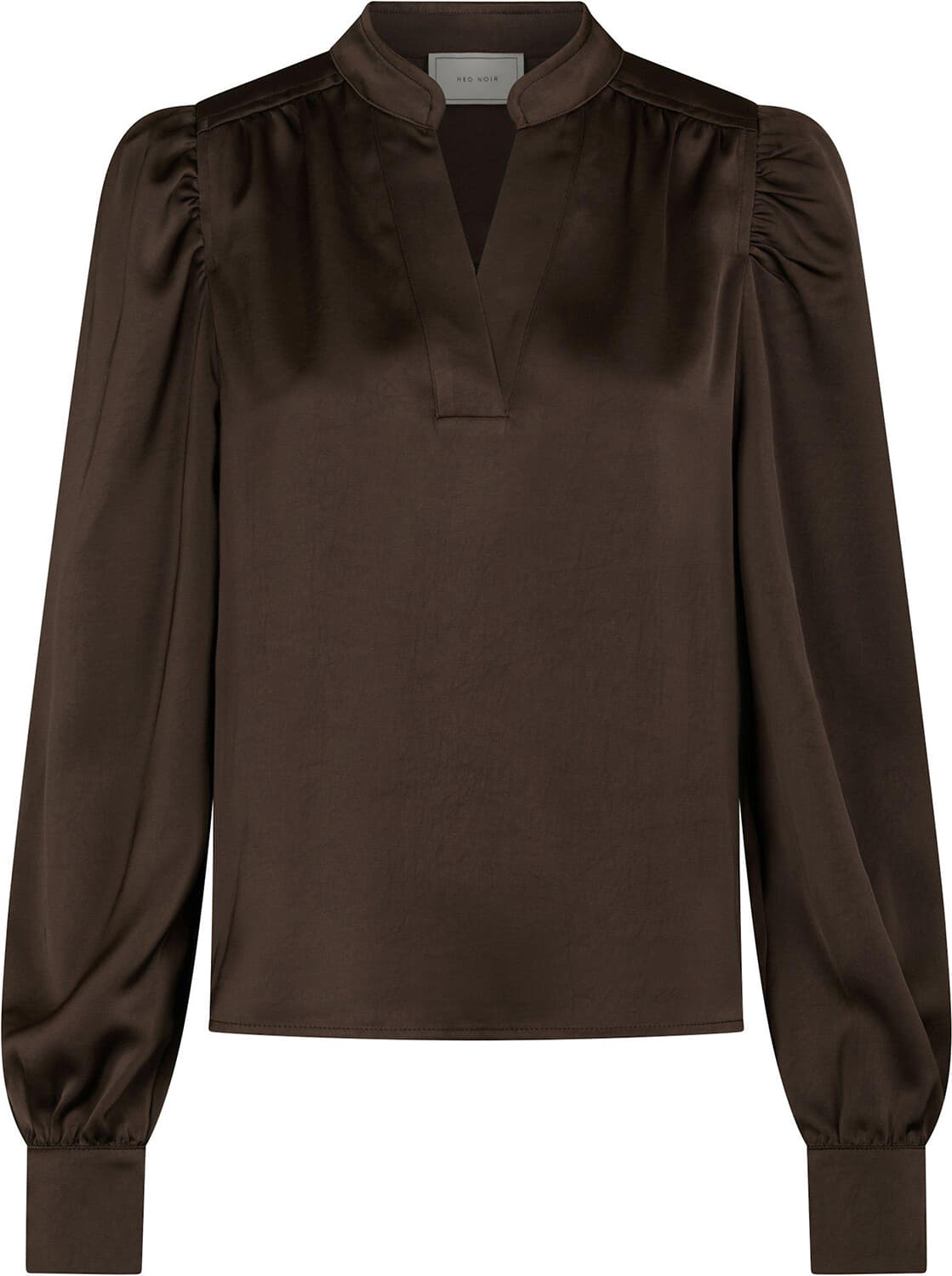 Neo Noir Blouse Rosslyn Heavy Sateen  Bruin