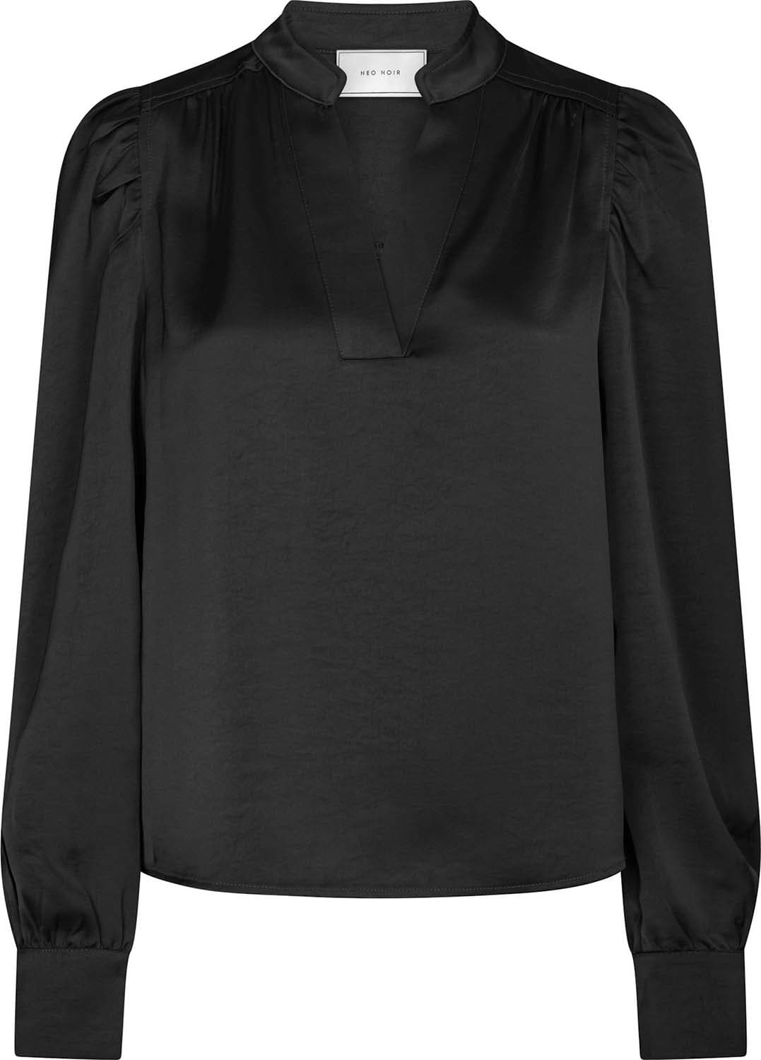 Neo Noir Blouse Rosslyn Heavy Sateen  Zwart