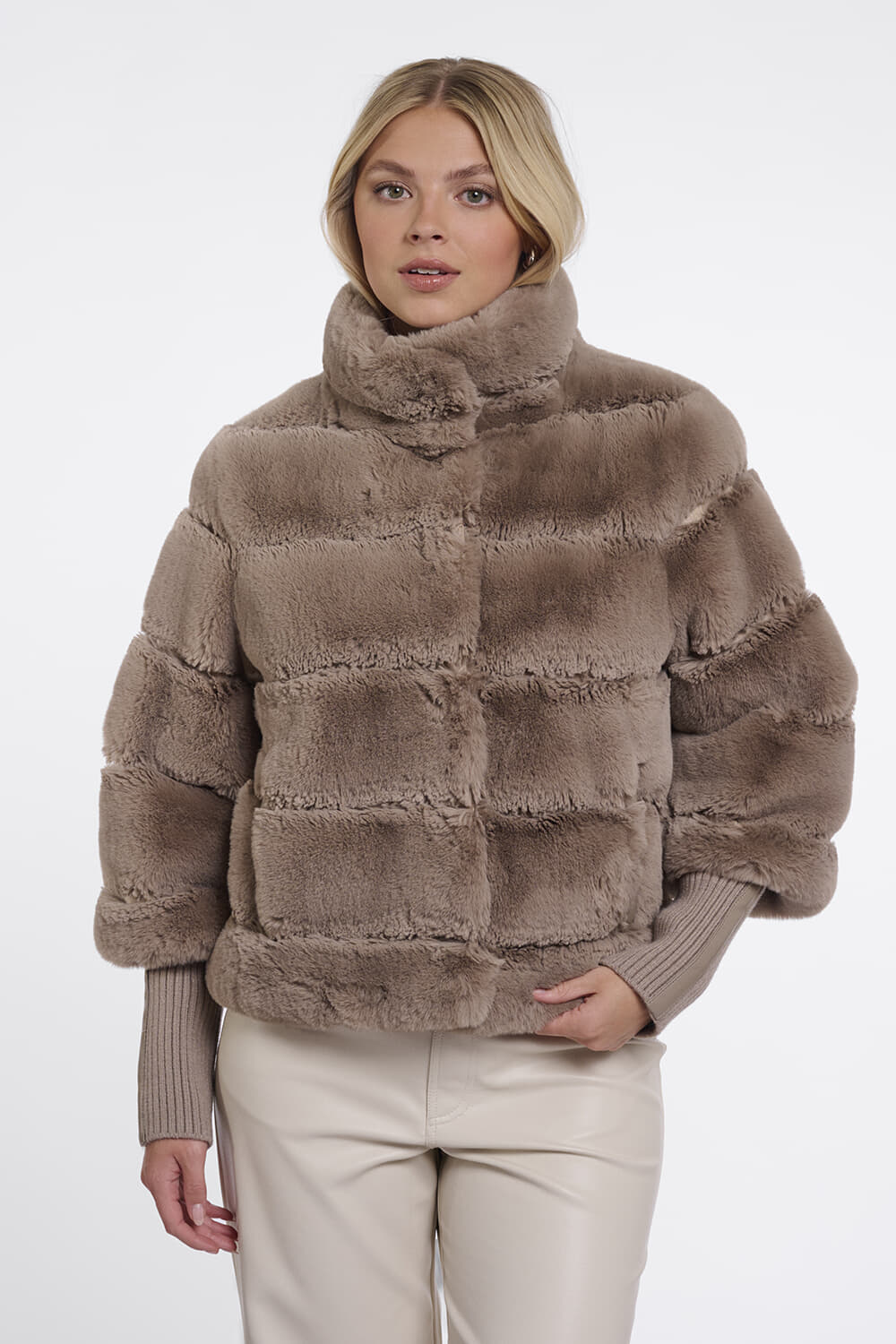Rino & Pelle Jas Feline with rib cuffs Beige