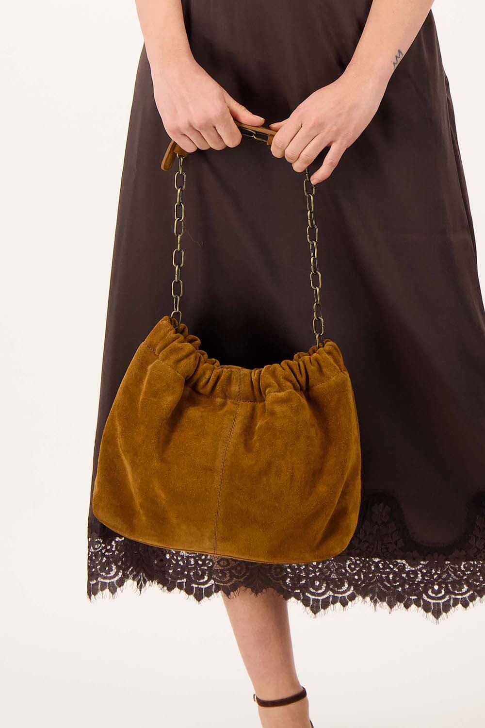 Zusss Tas Suede Camel