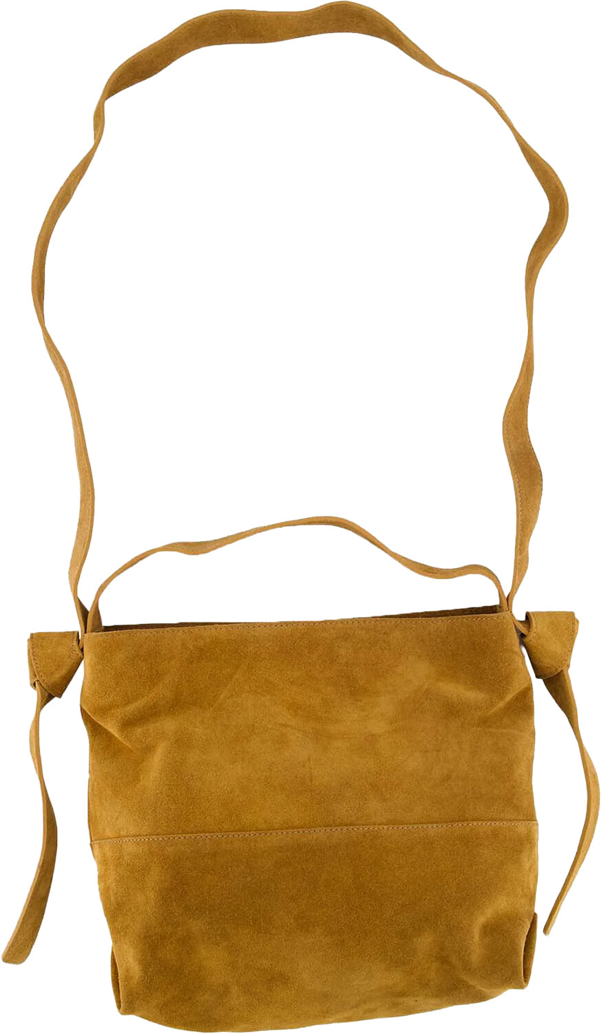 Zusss Tas Suede Knoop Camel