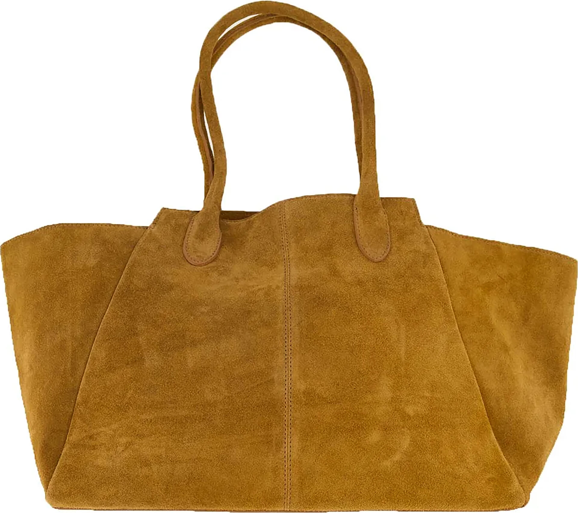 Zusss Tas suede Shopper Camel