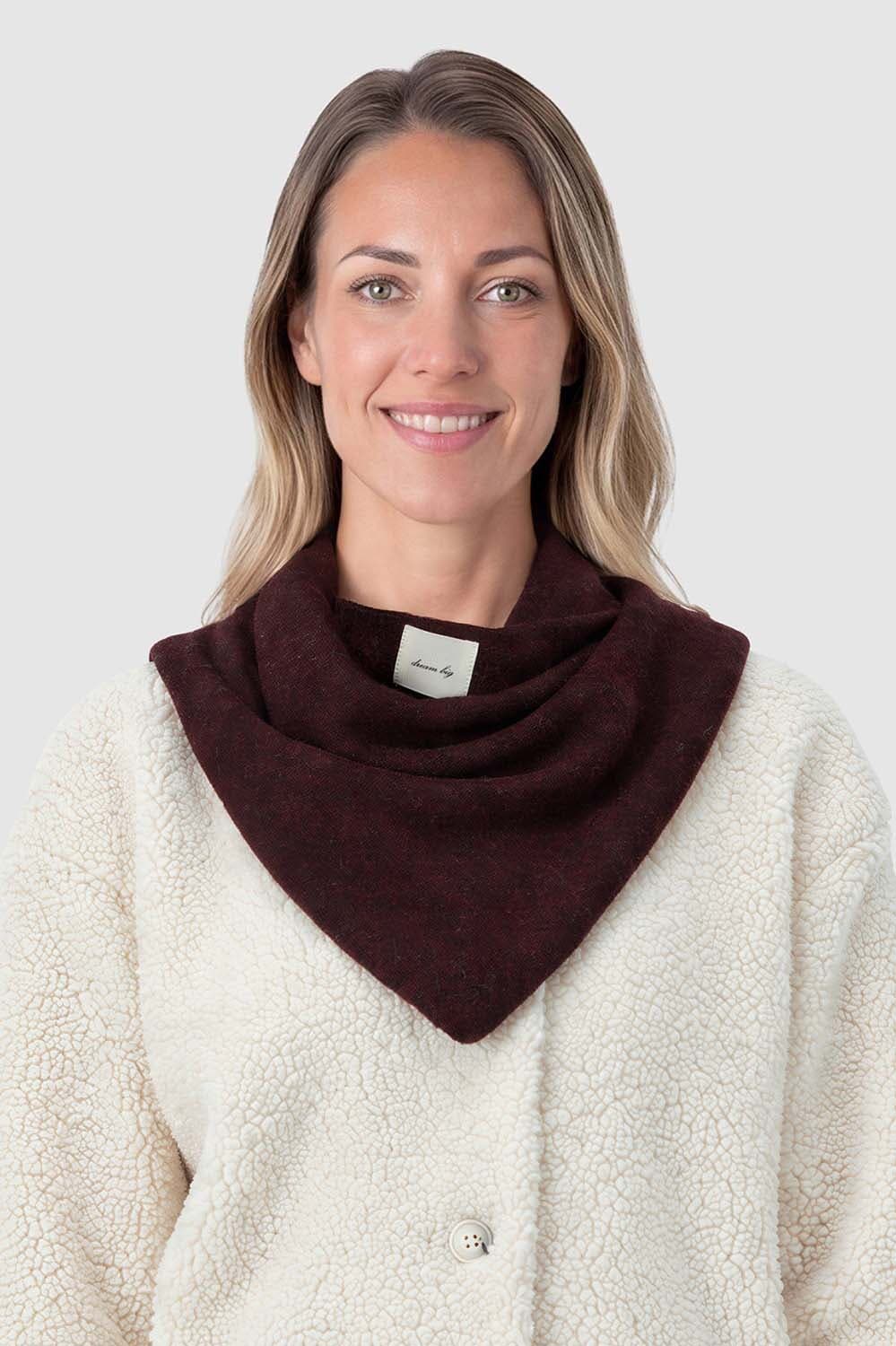 Zusss Sjaal Driehoek Bordeaux Rood