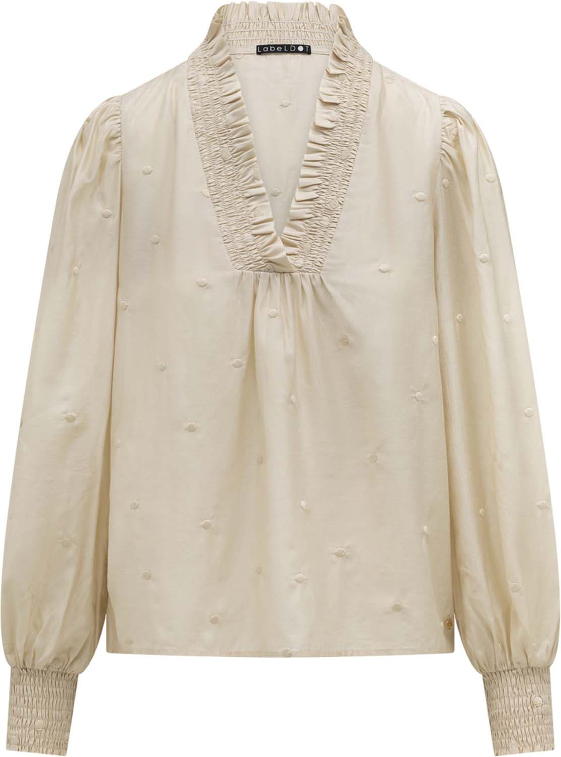 Label Dot Blouse Anousca Off White