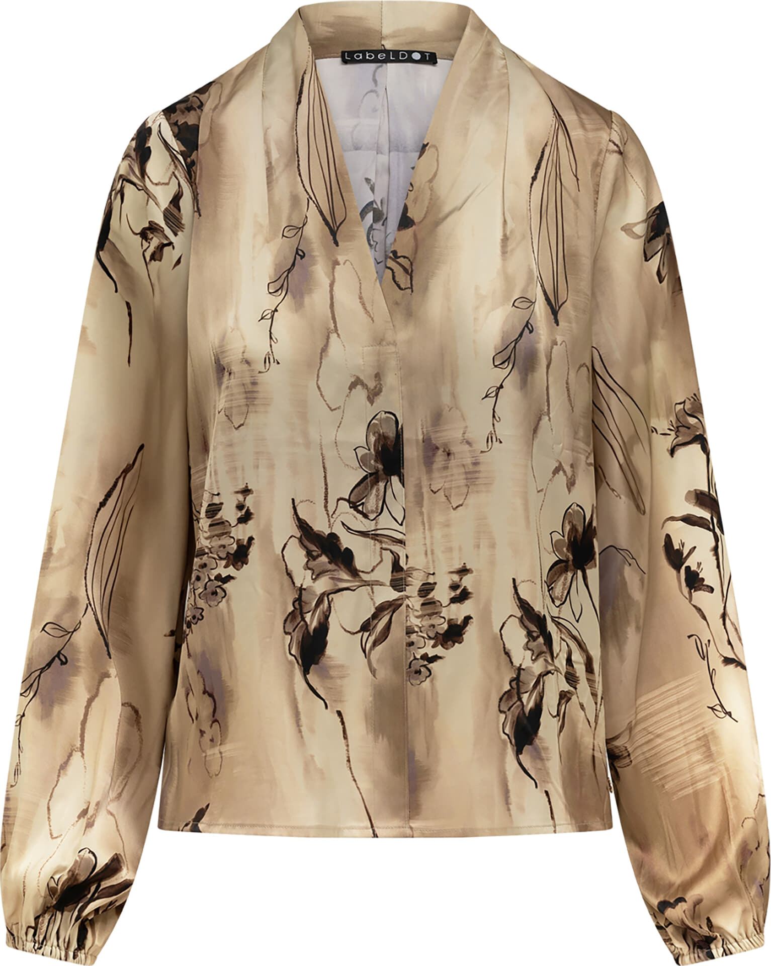 Label Dot Blouse Ange Bruin