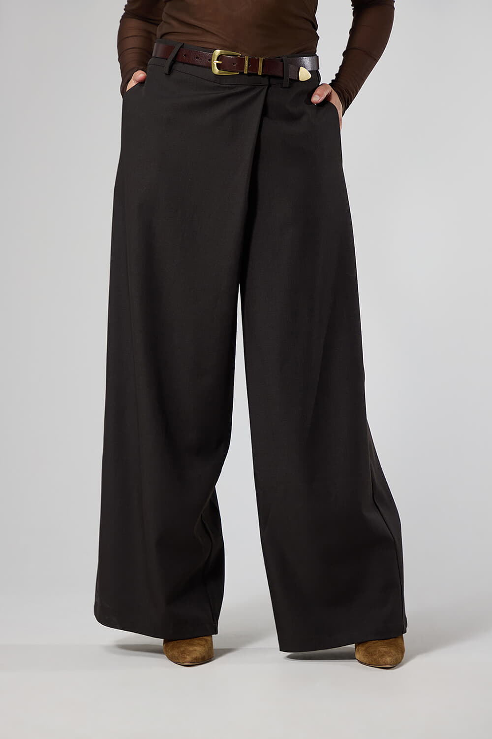 Label Dot Pantalon Rilene Bruin