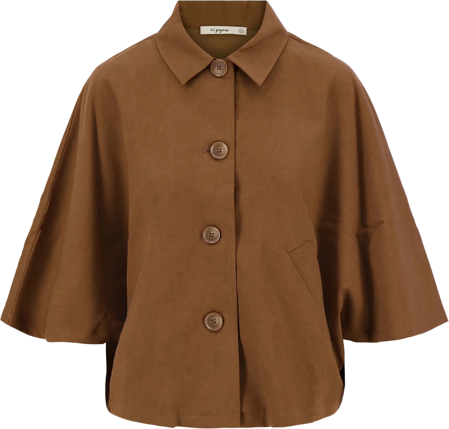 Zusss Cape blazert Bruin