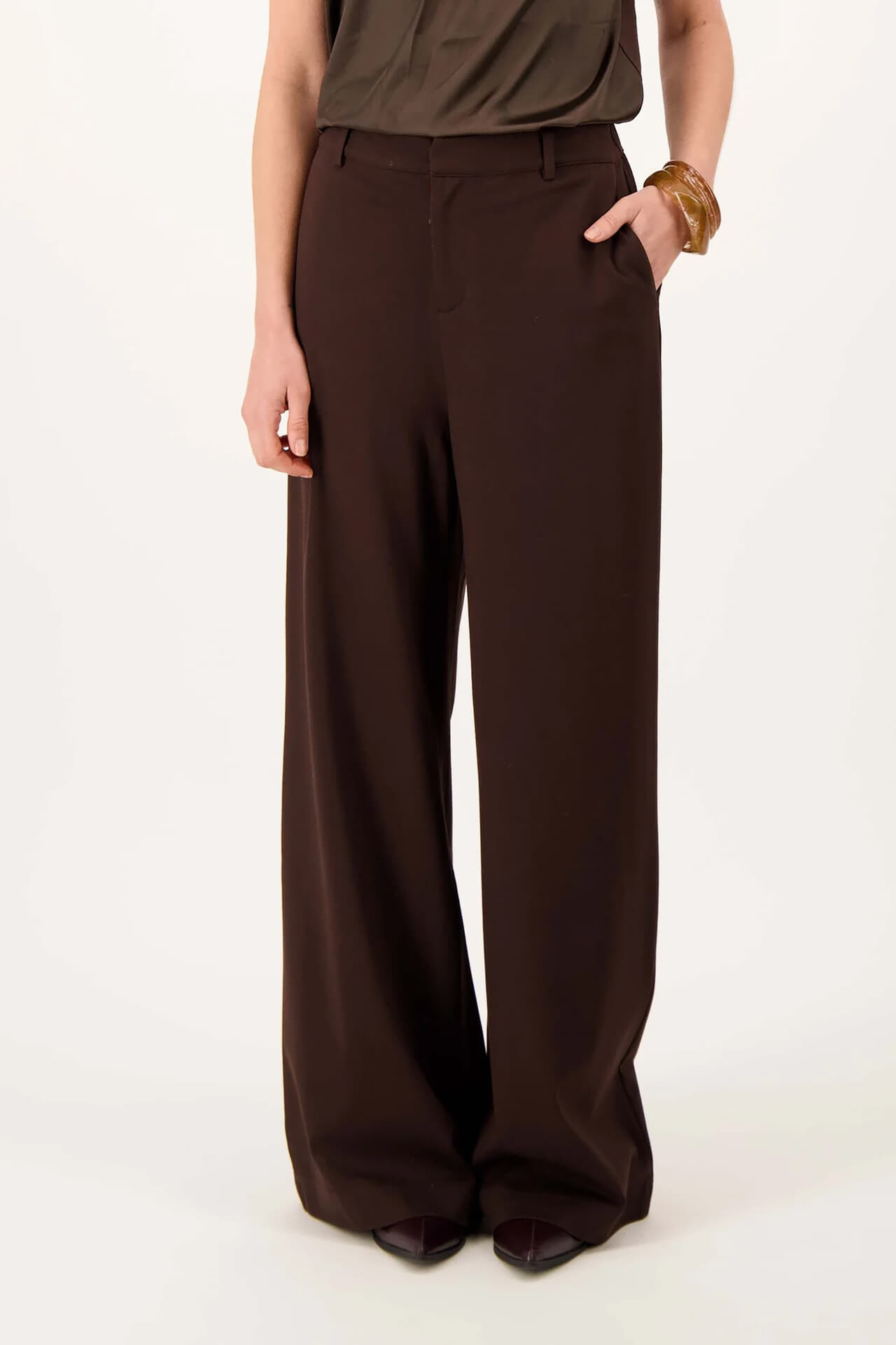 Zusss Broek net stretch Bruin
