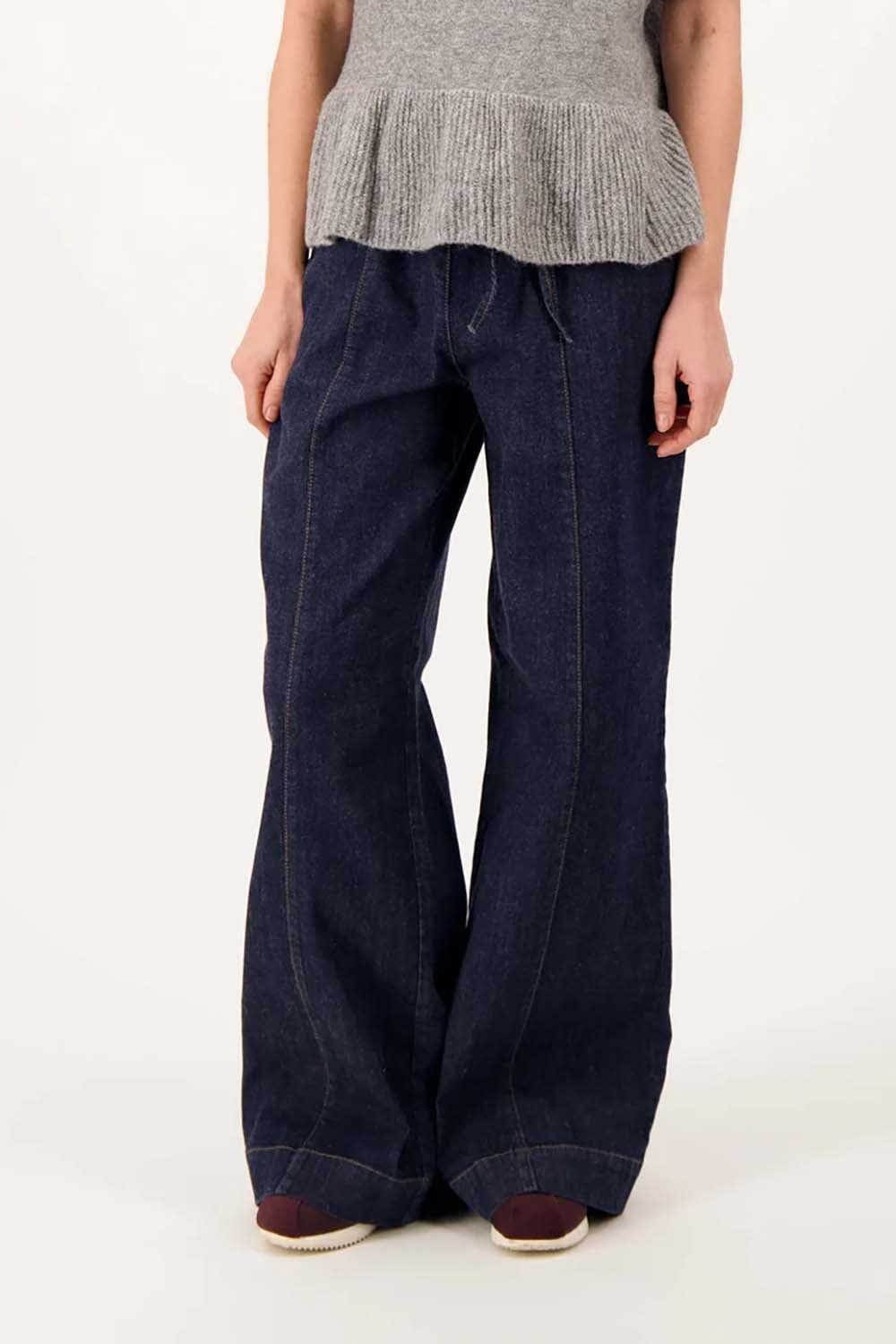 Zusss Jeans Wide Leg Jeans donker