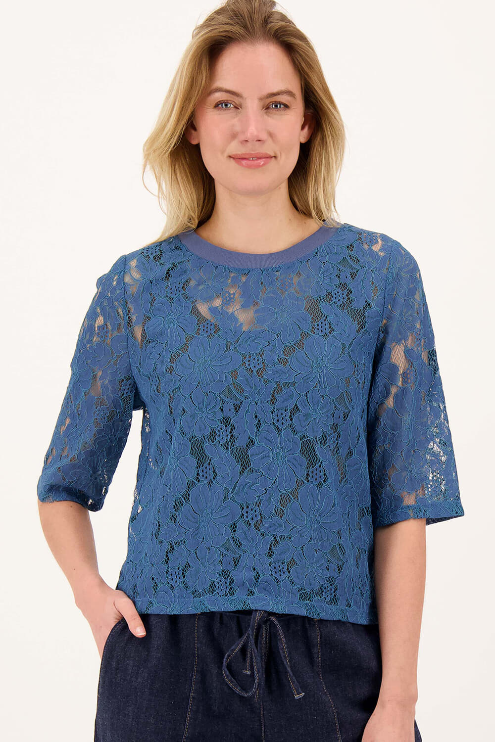 Zusss Top kant Blauw
