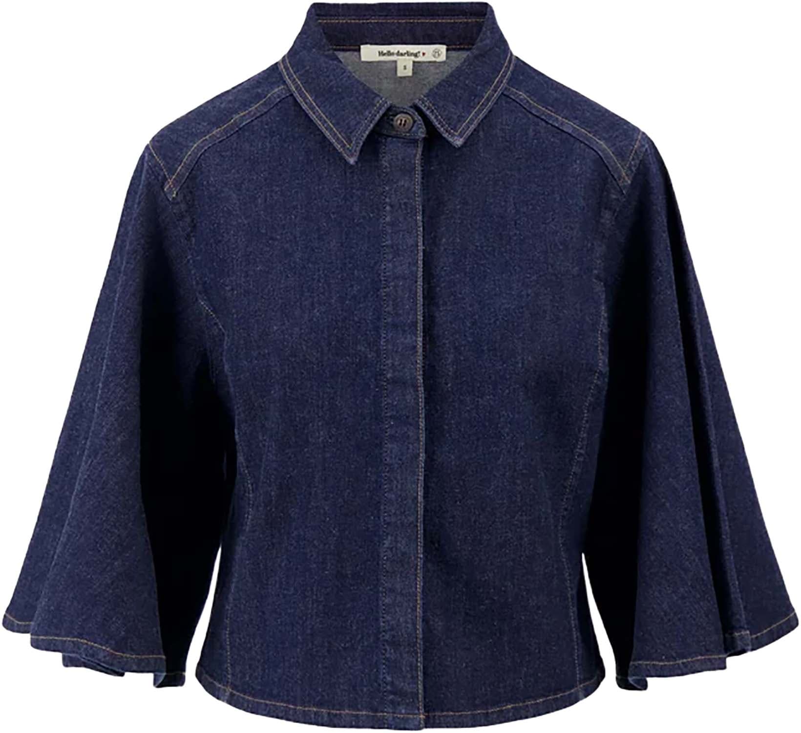 Zusss Blouse Jeans donker