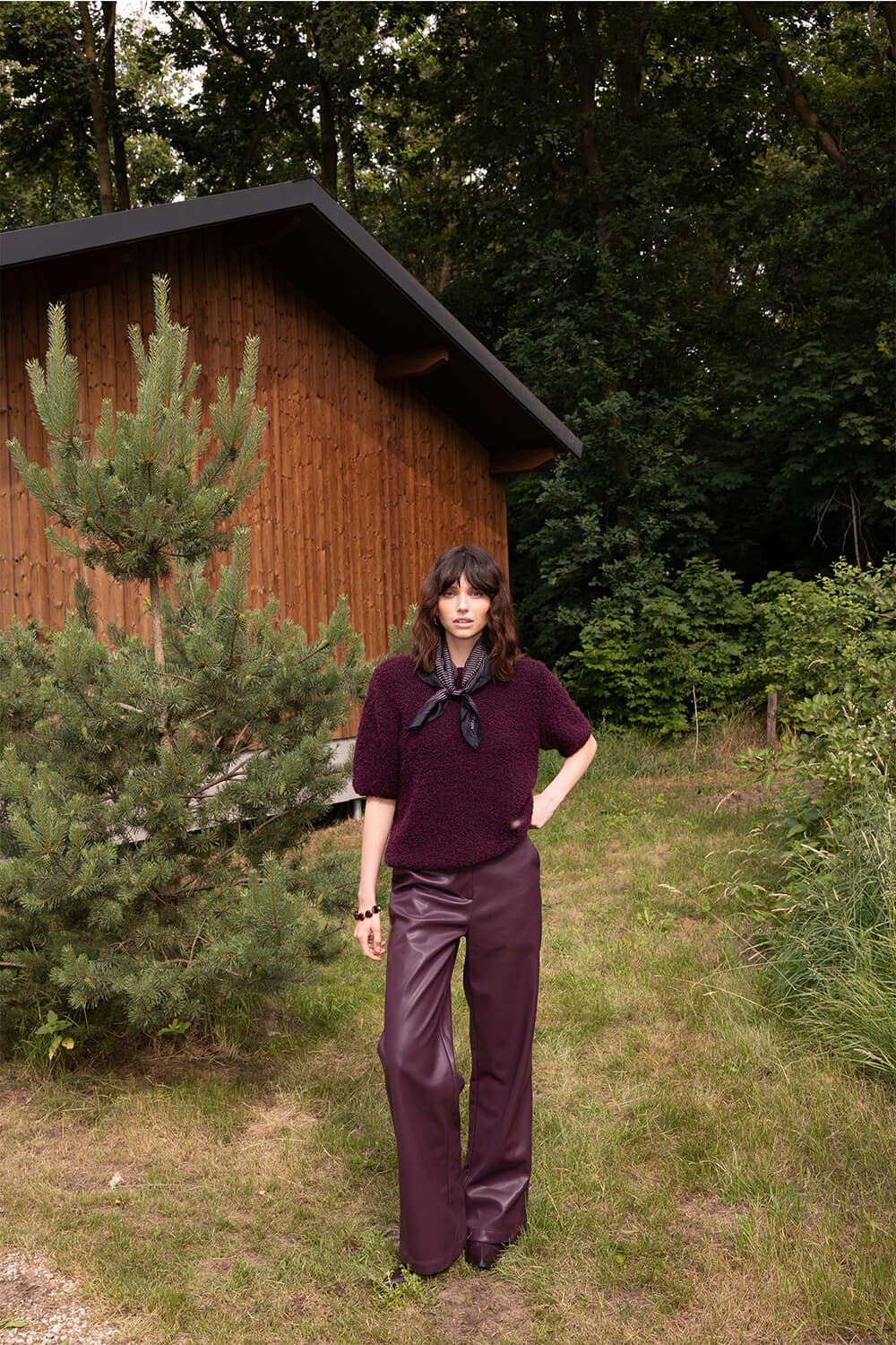 Zusss Broek OU wid leg Bordeaux Rood