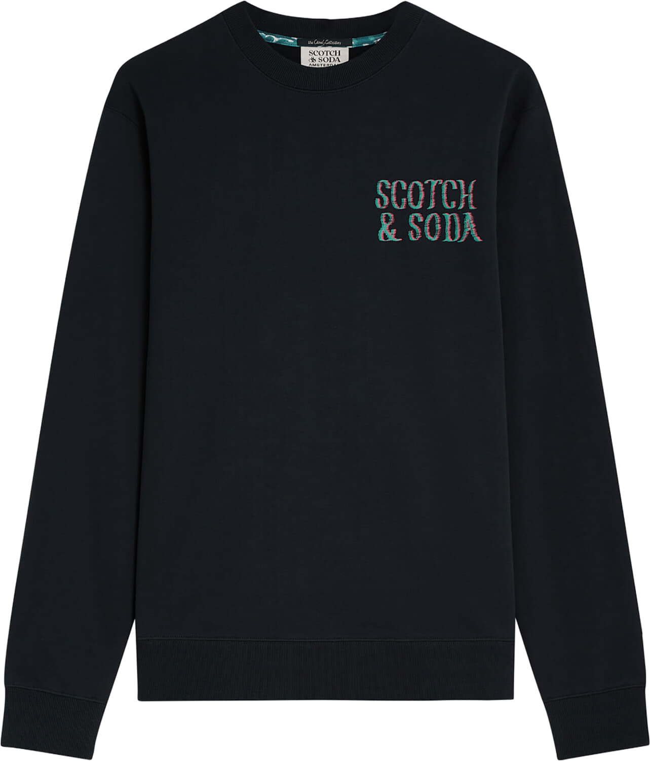 Scotch & Soda Sweaters Front and Back Artwork Regular-Fit Navy