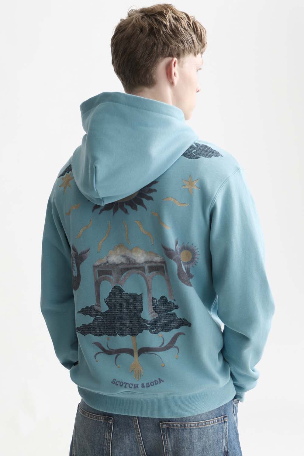 Scotch & Soda Hoodie Regular-fit Indigo