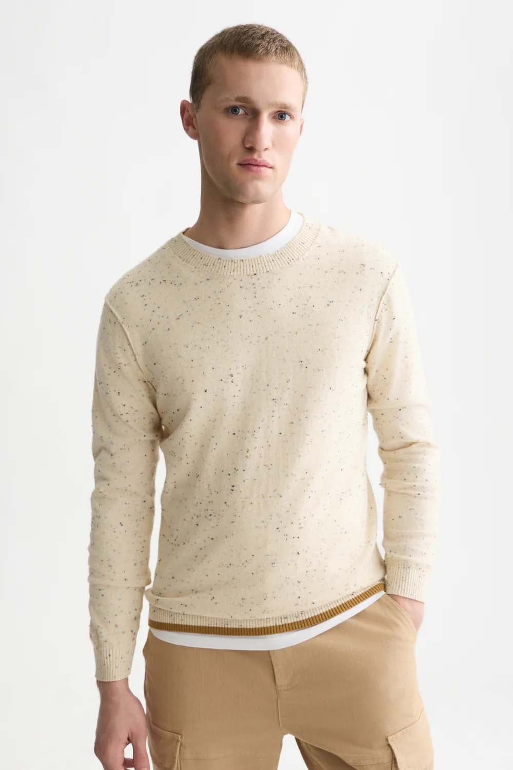 Scotch & Soda Trui Regular-fit  Kaki