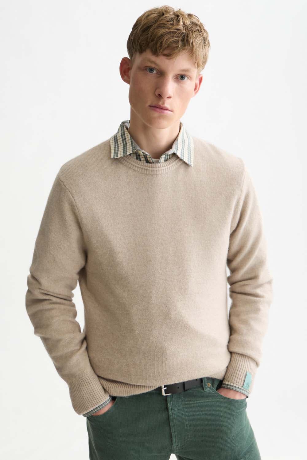 Scotch & Soda Pullover Soft knit regular fit  Grijs