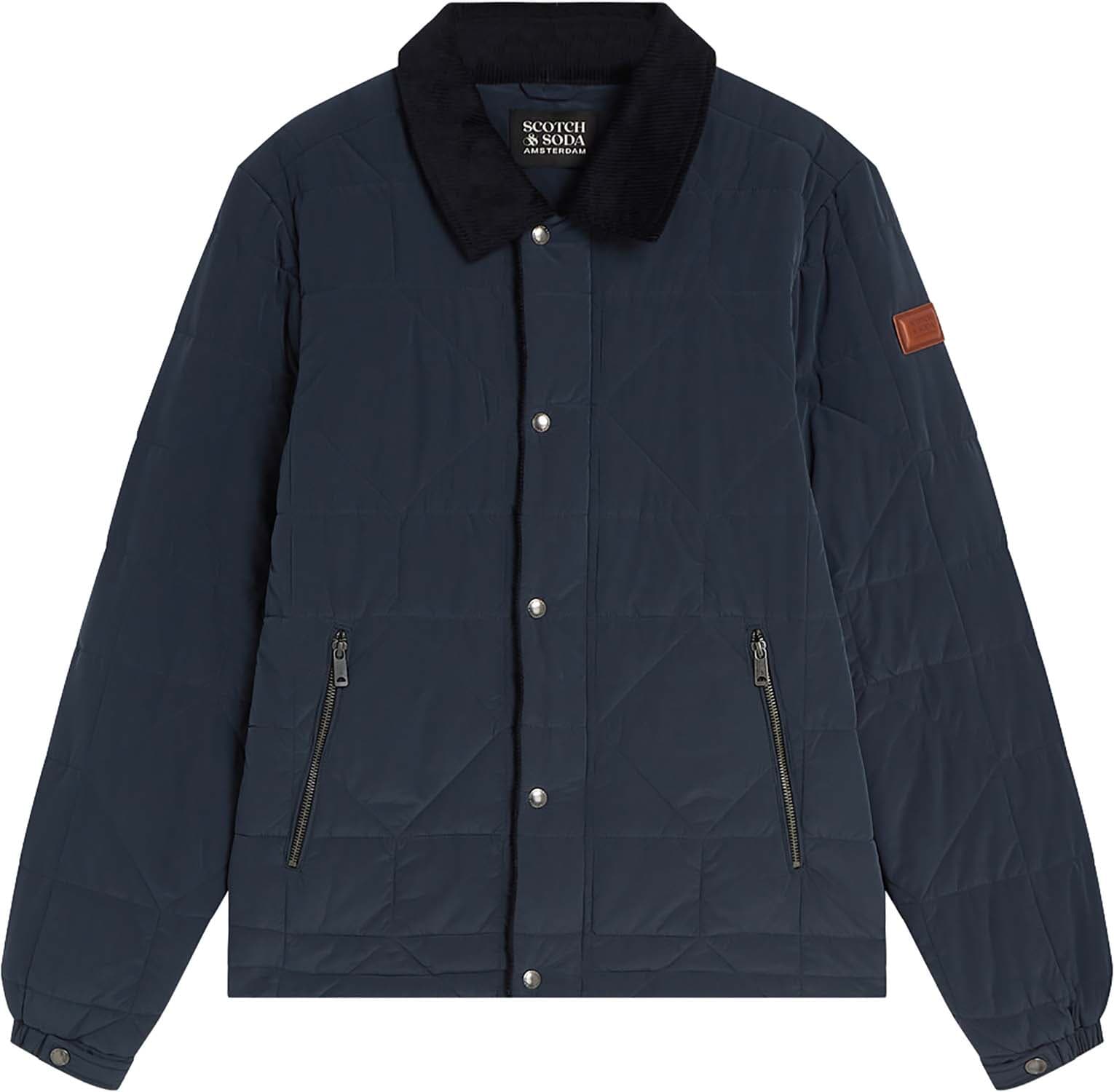 Scotch & Soda Jack Quilted Geo Navy