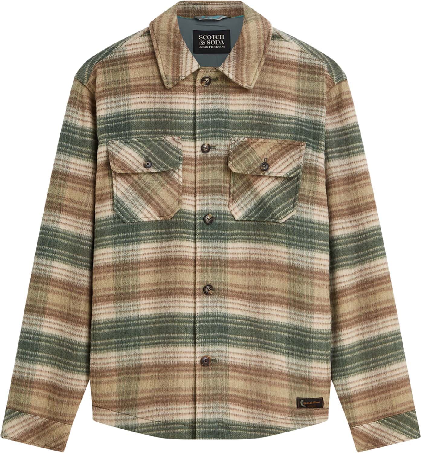 Scotch & Soda Overshirt Checked Beige