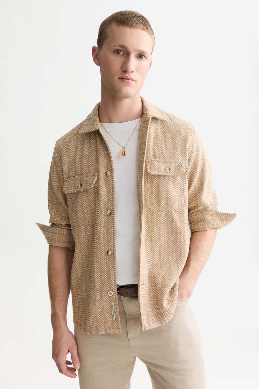 Scotch & Soda Overshirt Relaxed-fit  Beige