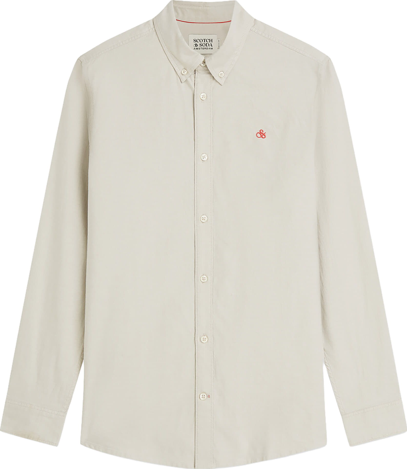 Scotch & Soda Overhemd Regular-fit Grijs