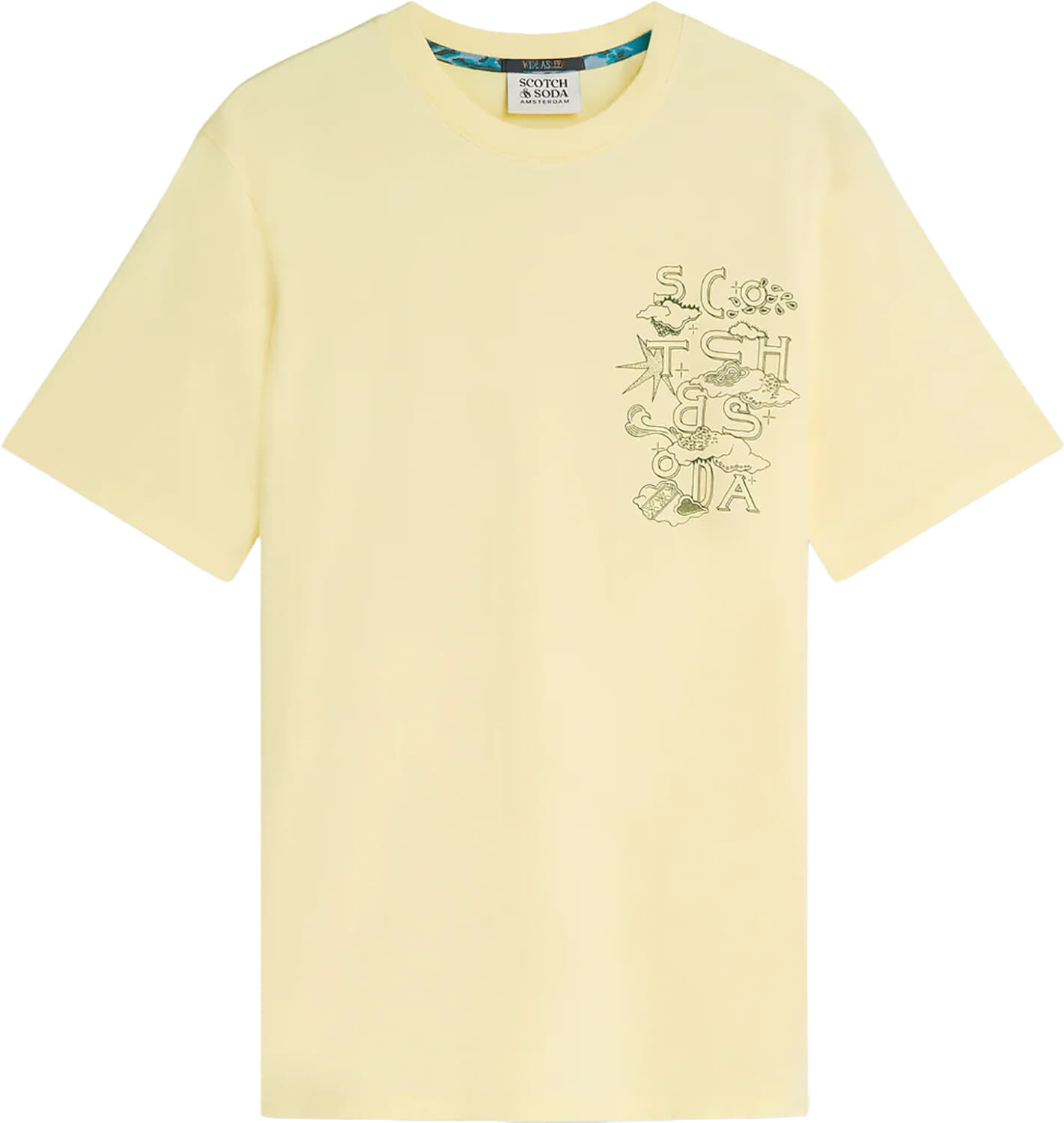 Scotch & Soda T-shirt  Geel