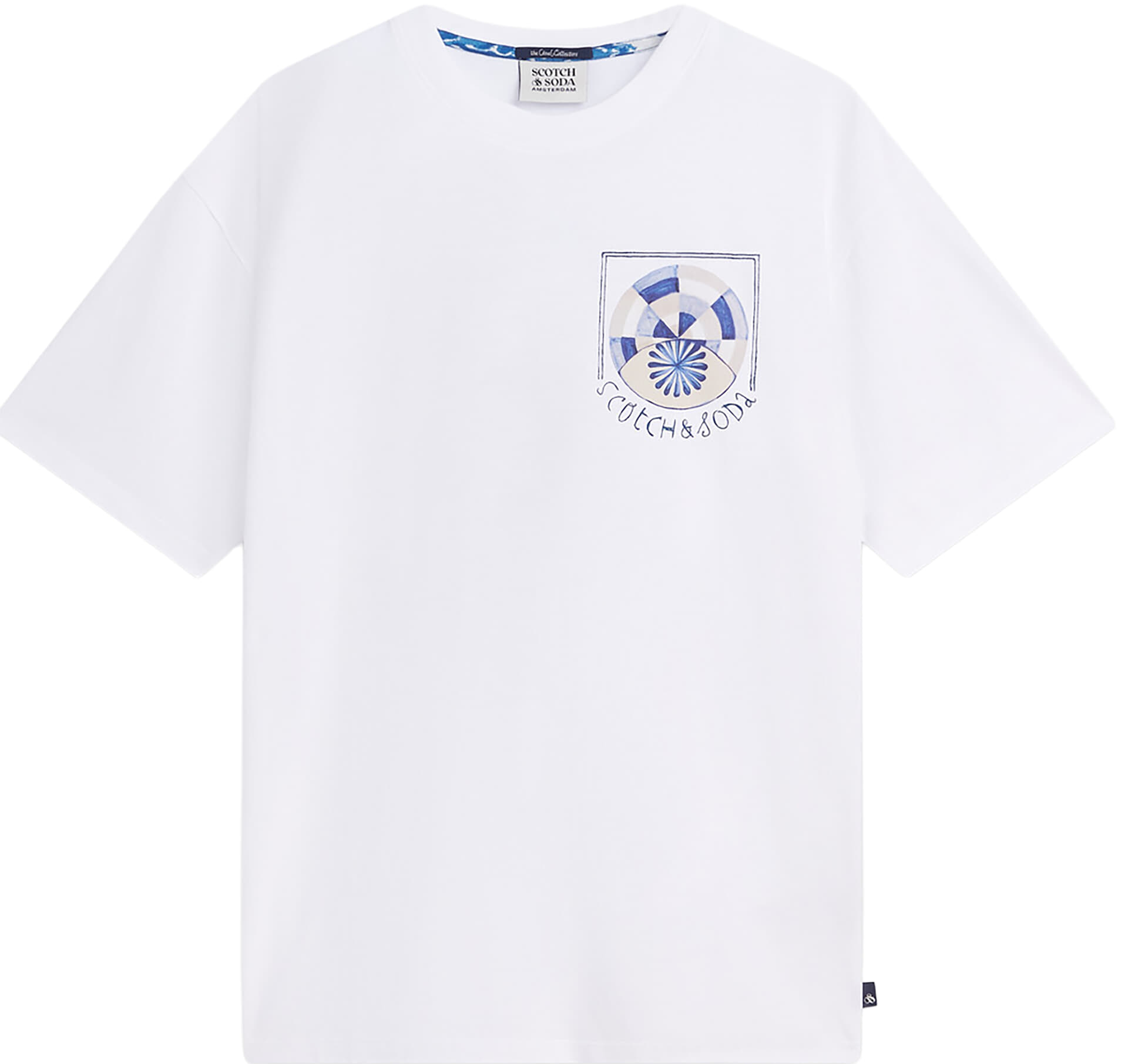 Scotch & Soda T-shirt Front and back artwork relaxed fit Wit