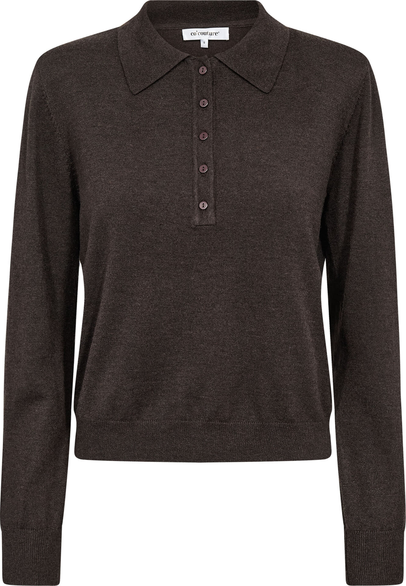 Co'couture Polo CoryCC Padded Knit Bruin