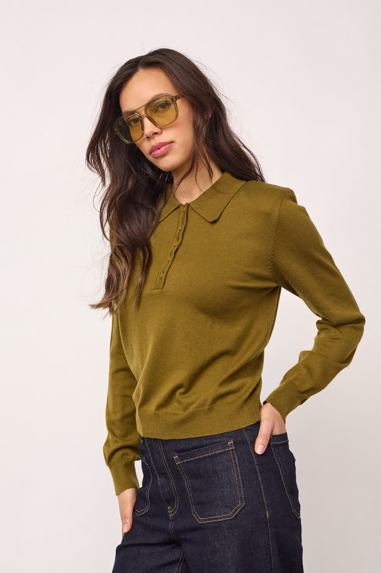 Co'couture Polo CoryCC Padded Knit Groen