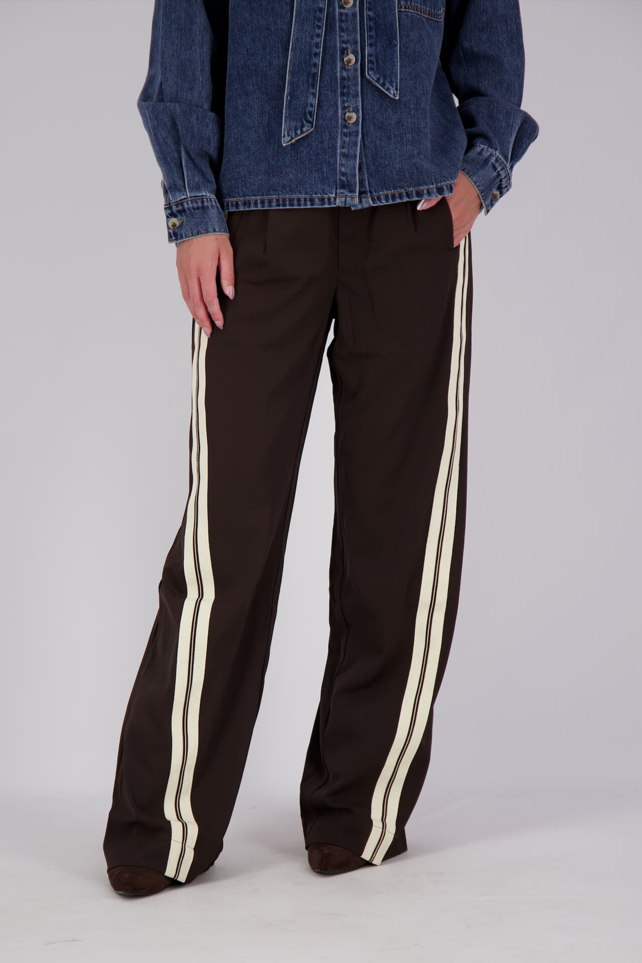 Co'couture Broek Alini Double Panel Bruin