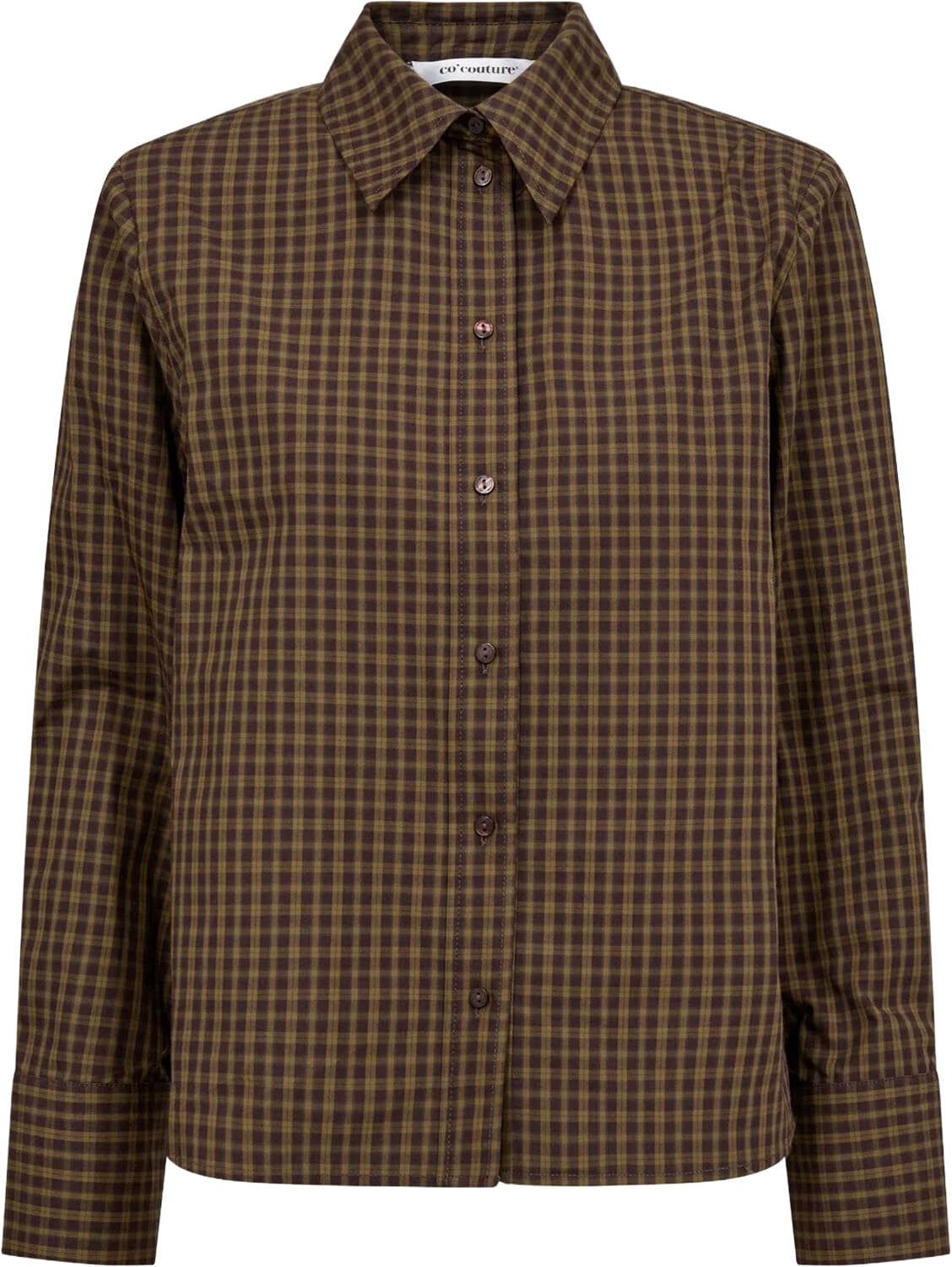 Co'couture Blouse Teffa Padded Check Groen