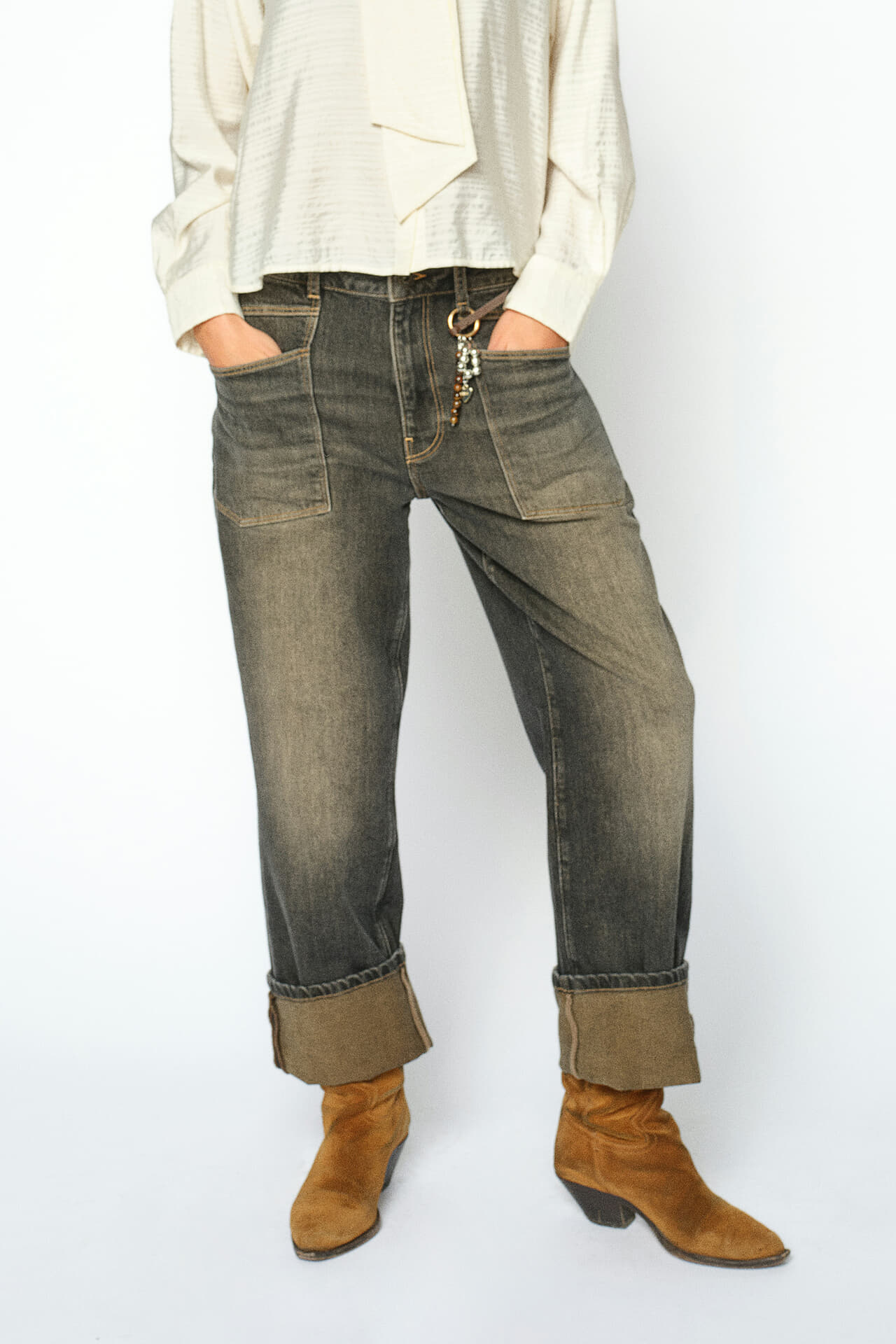 Mos Mosh Broek Rachel Kyoto Grijs