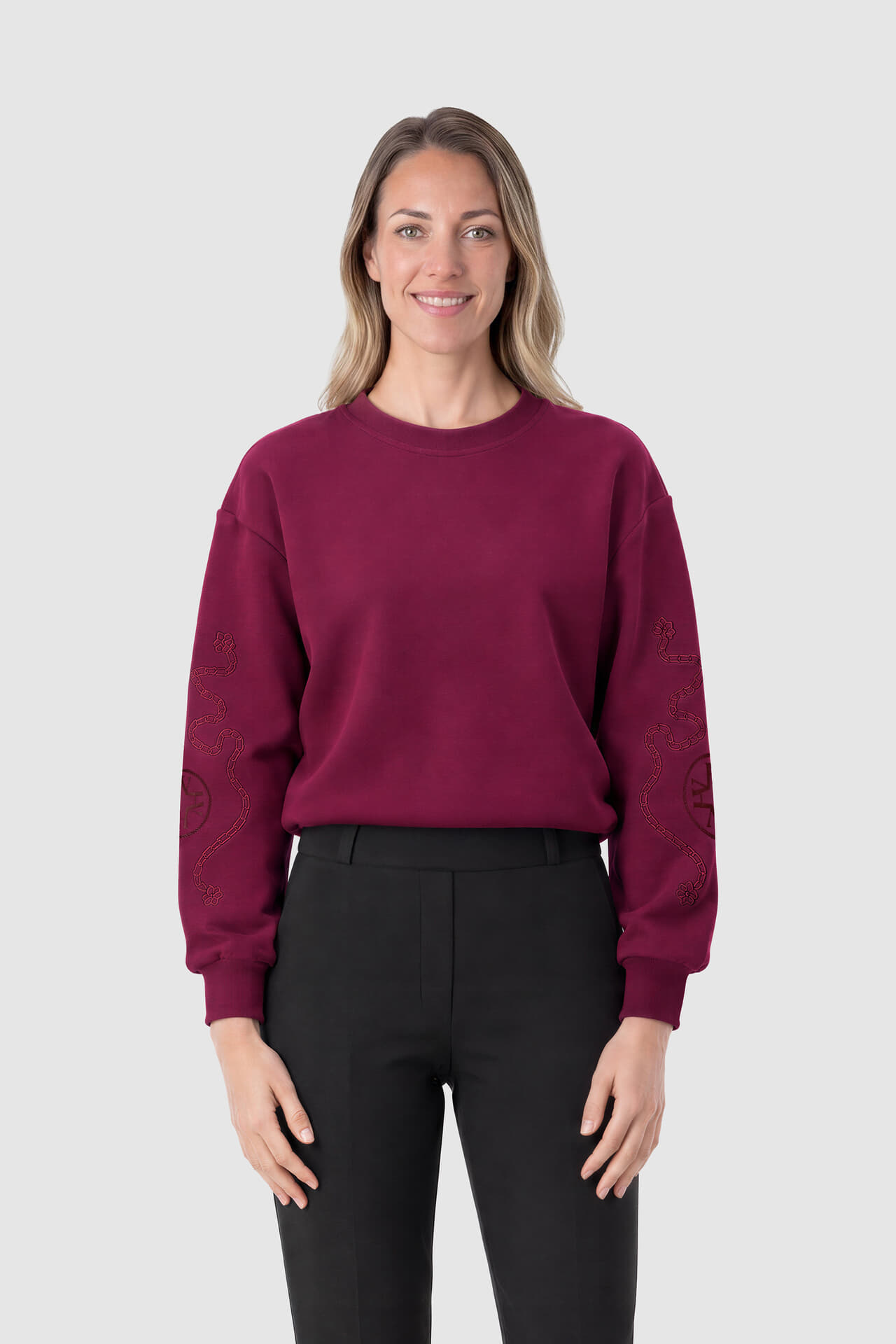HV Society Sweater Andrea Bordeaux Rood