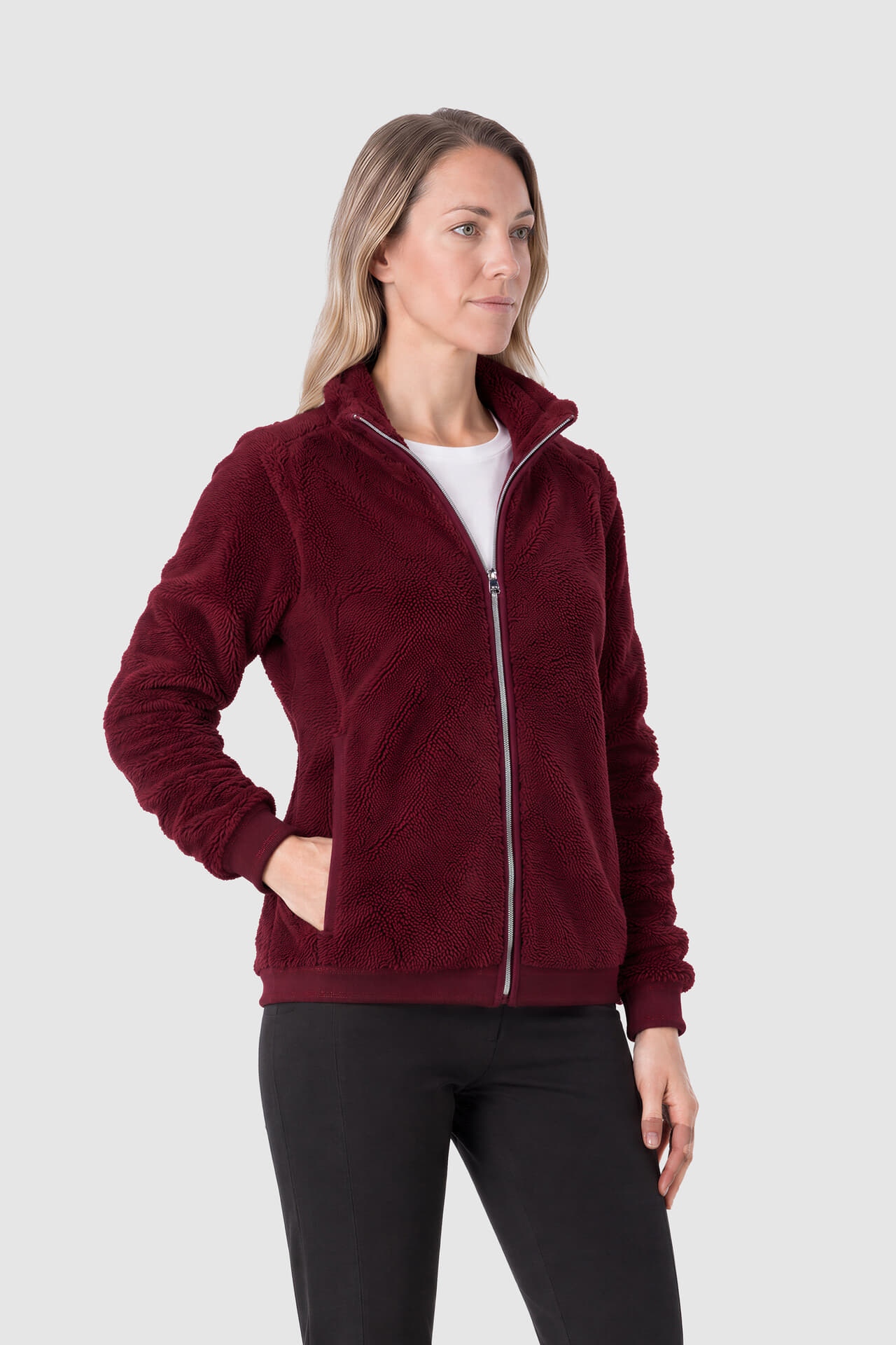 HV Society Vest Kaia Fleece Bordeaux Rood