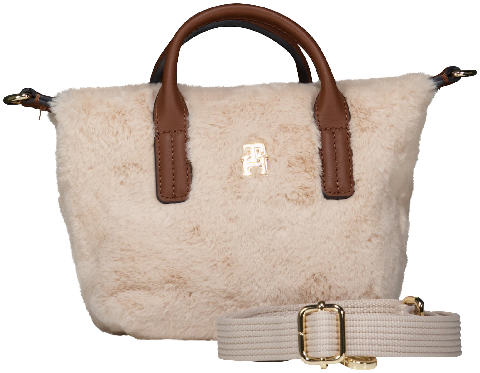 Tommy Hilfiger Tas Popette micro tote Beige