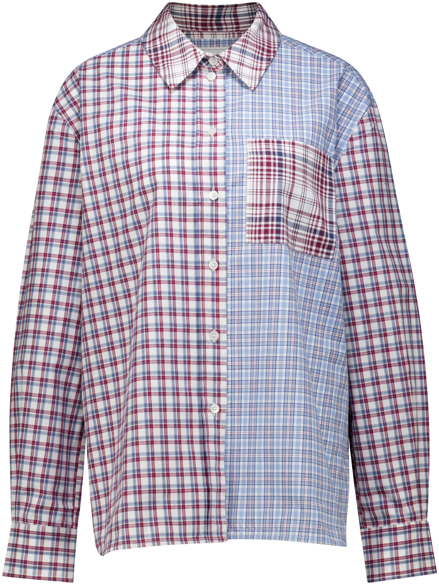 The Shirt Project Blouse Check Blauw