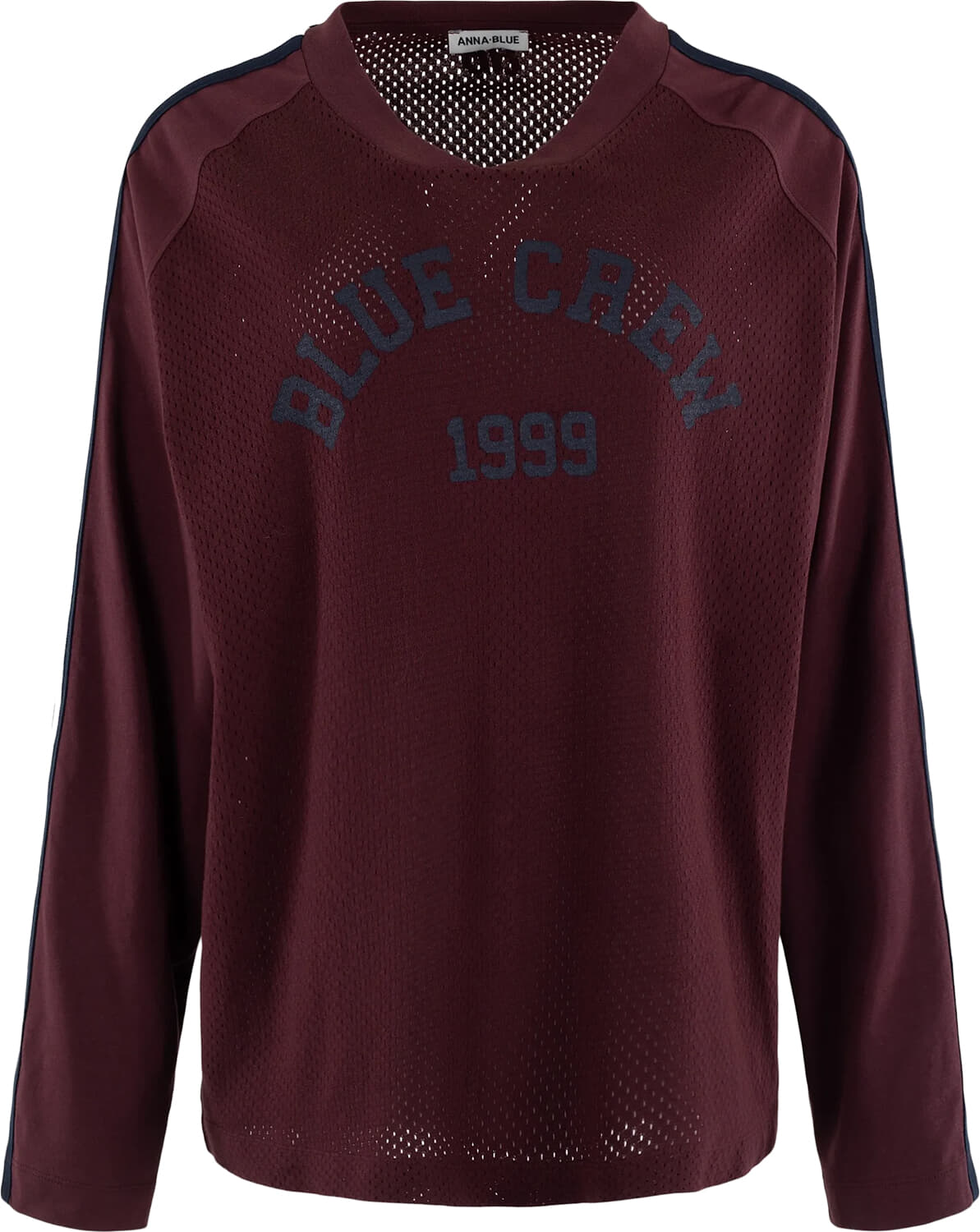 Anna Blue Top - Mesh  Bordeaux Rood