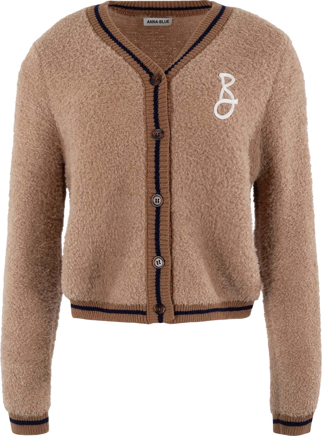 Anna Blue Vest Lauryn Camel