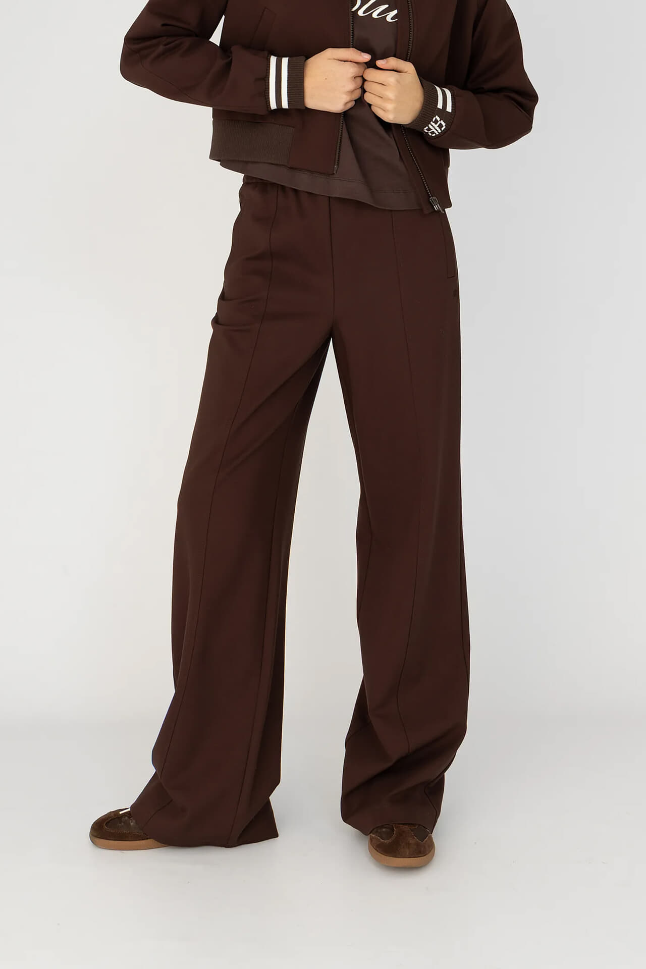 Anna Blue Broek Reno Jog Bruin