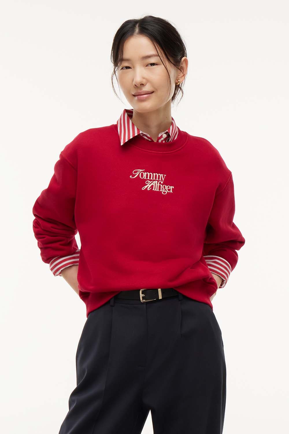 Tommy Hilfiger Sweater Script Regular Rood