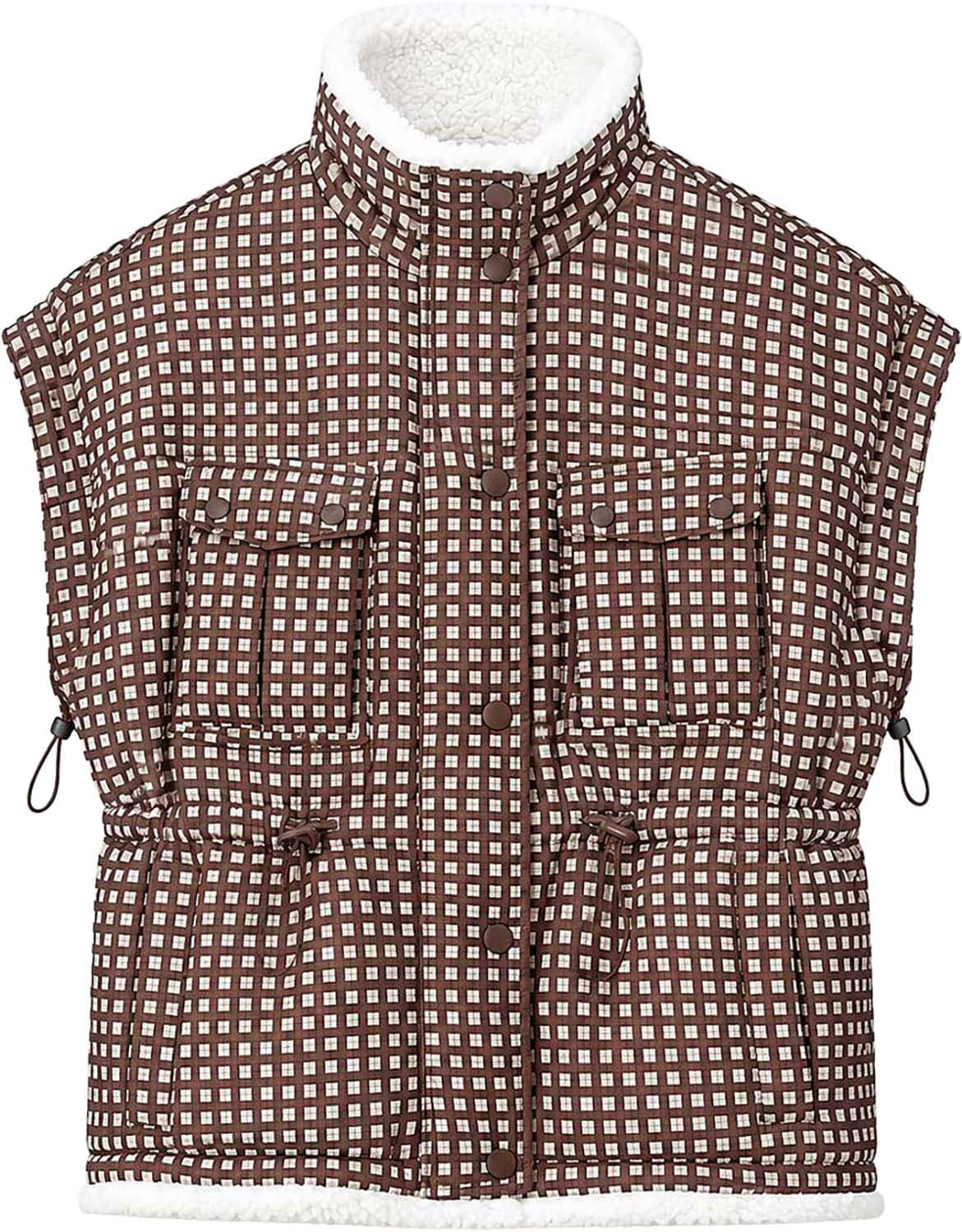 Pom Amsterdam Gilet Glen Check Bruin