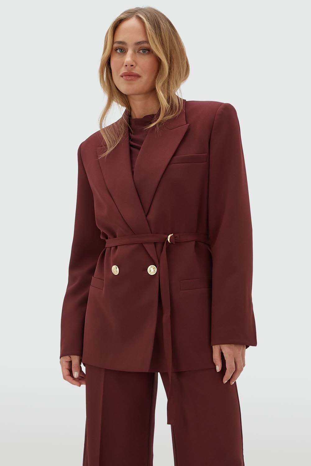 Josh V Blazer Dee Bordeaux Rood