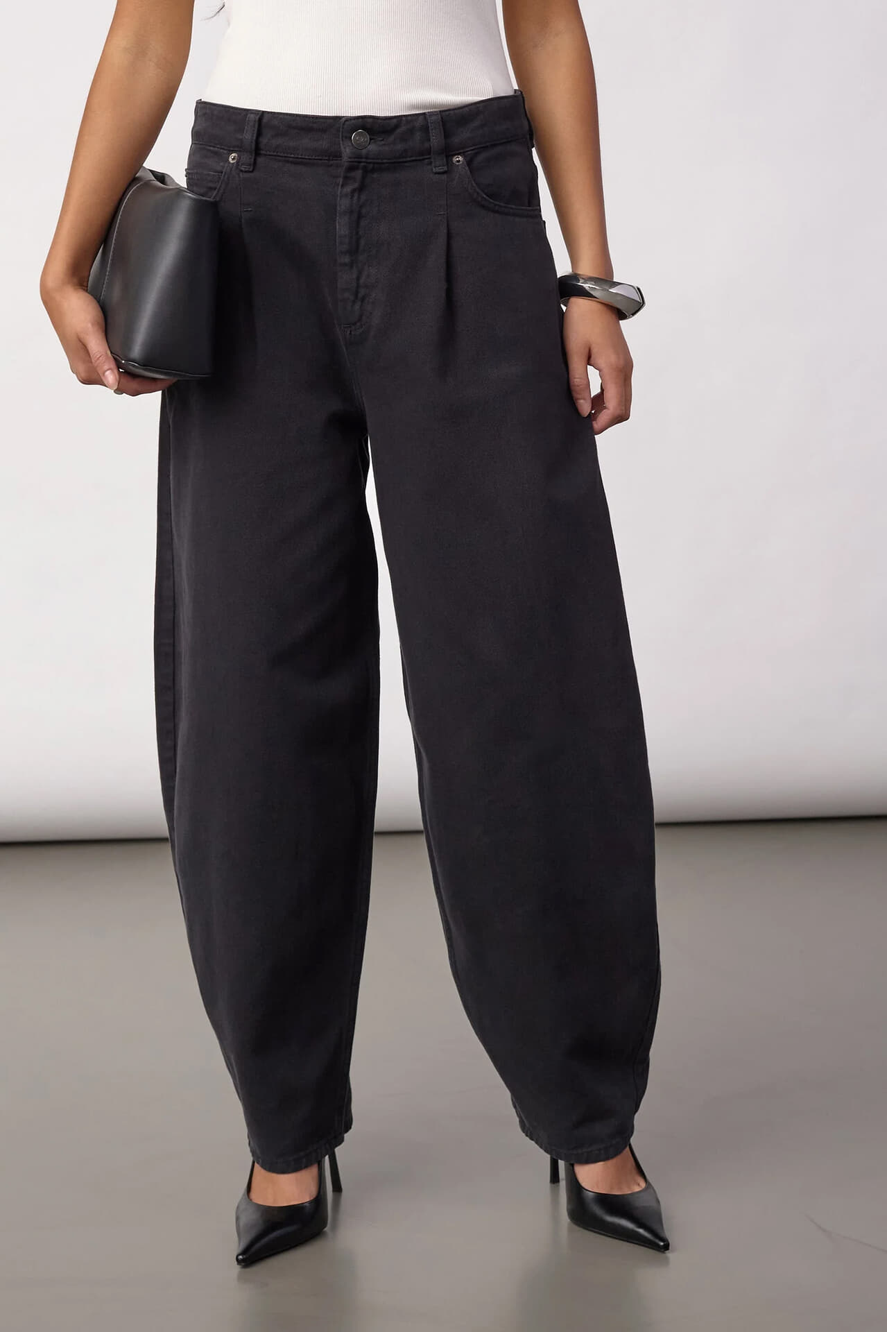 Co'couture Jeans Akira Barrel Zwart