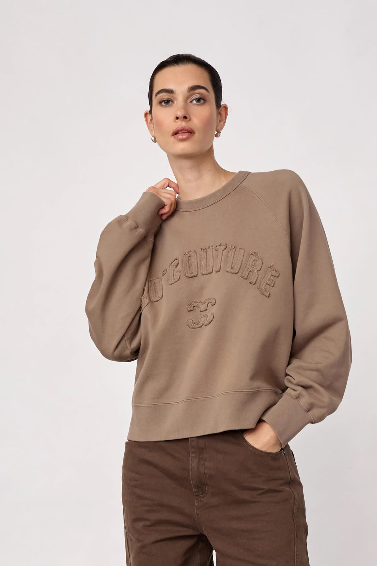 Co'couture Sweater Eris Patch Bruin