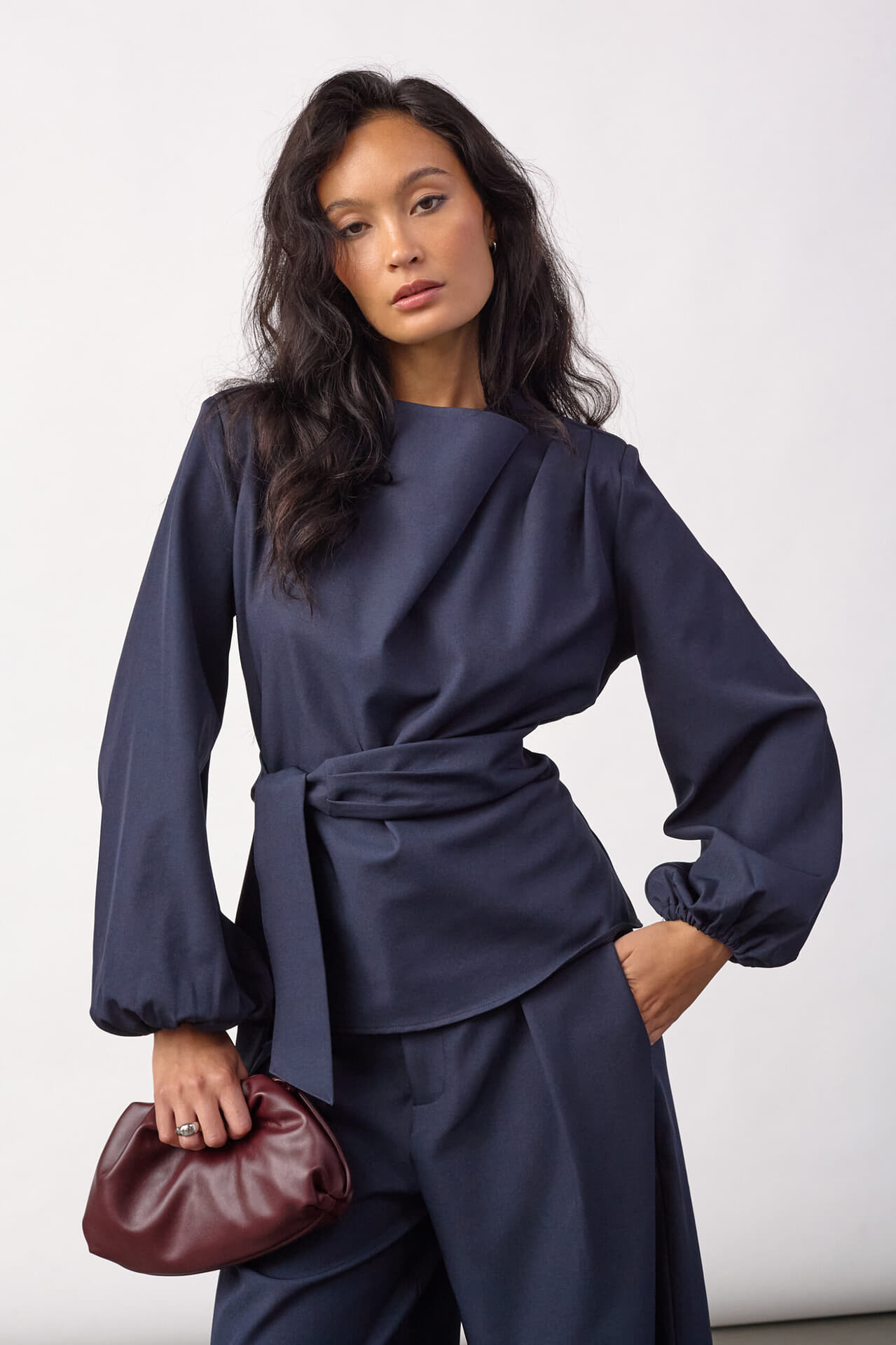 Co'couture Top Luna Tie Blauw