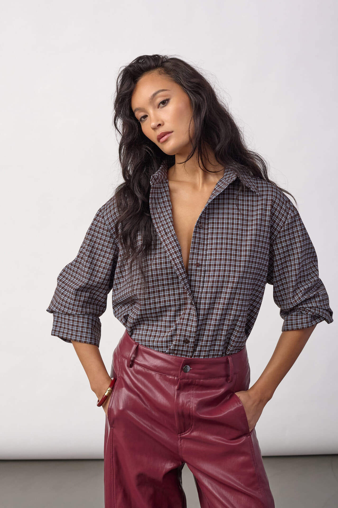 Co'couture Blouse Odem check cuff Multi