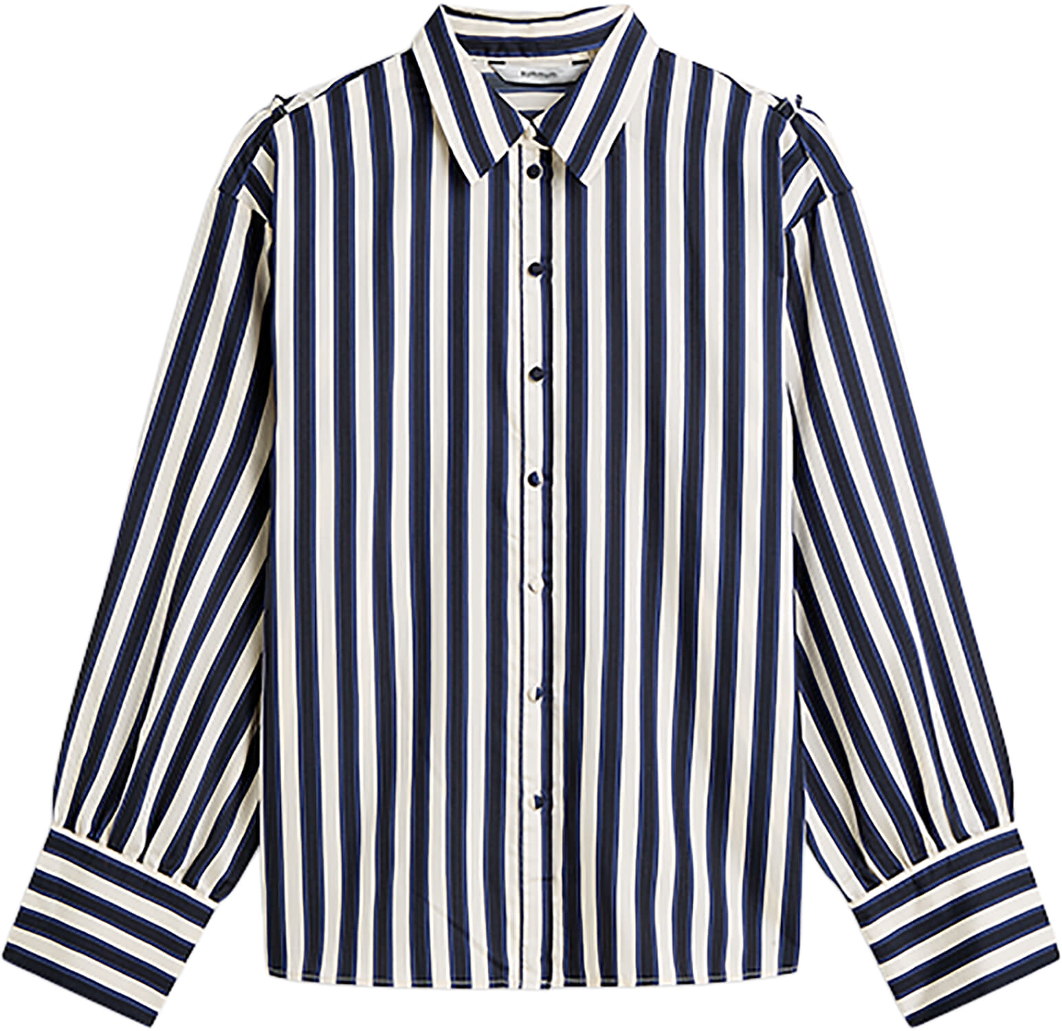 Summum Blouse Stripe Satin Jeans donker