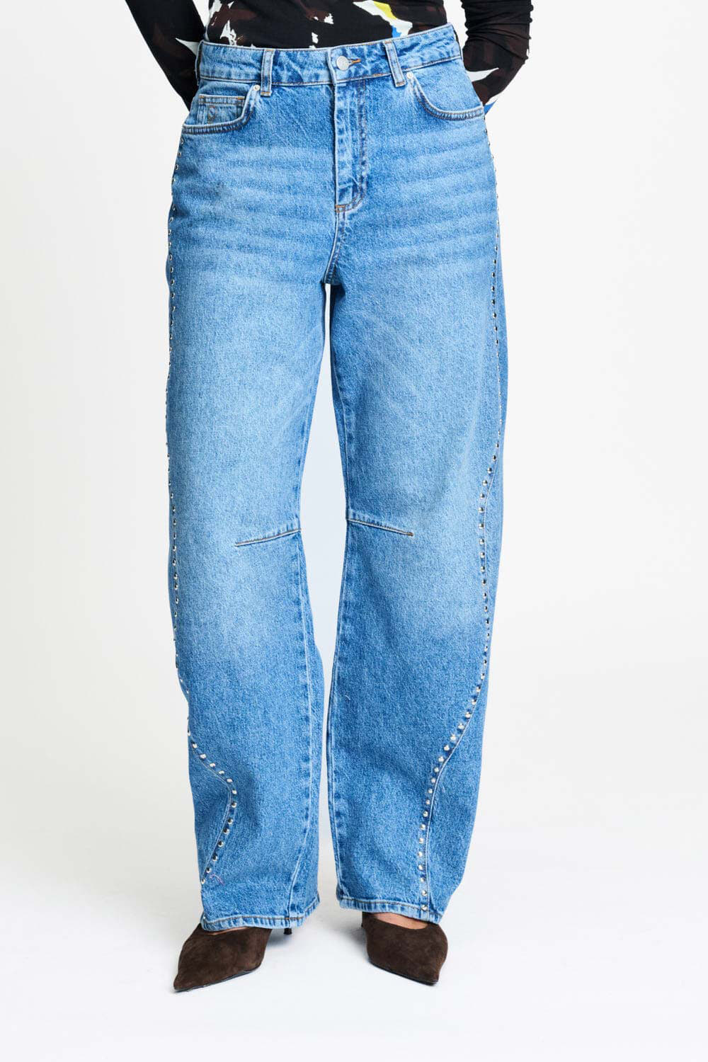 Pom Amsterdam Jeans Jacky Studs Navy