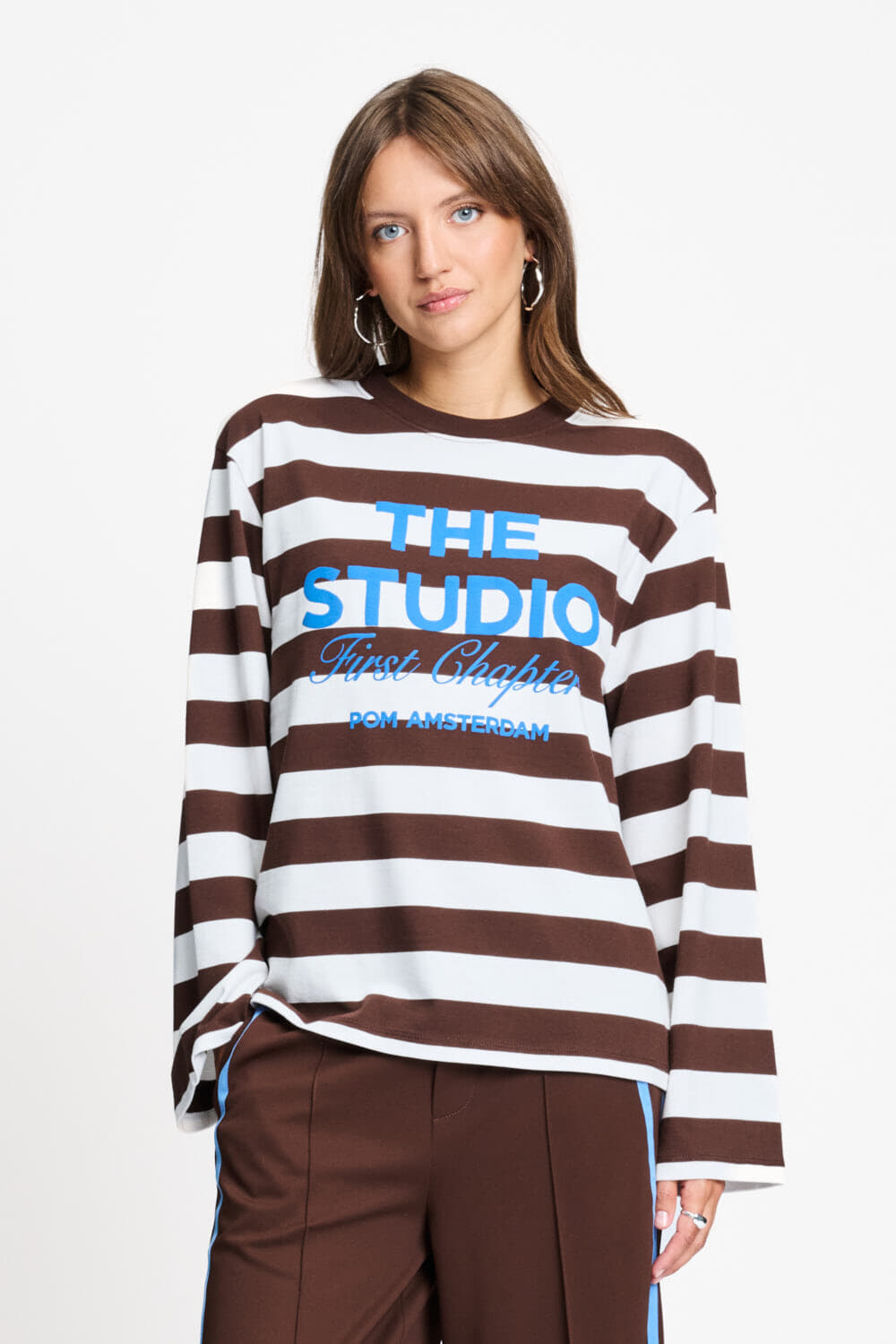 Pom Amsterdam Longsleeve Joy Striped Wit